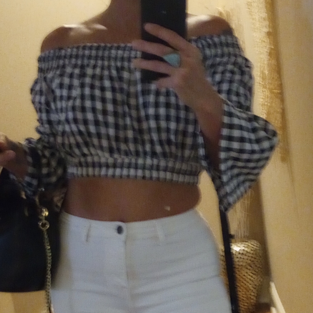 POOF S CHECK CROP TOP